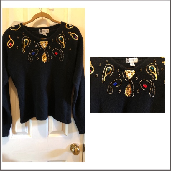 Sk & company vintage lambs wool sweater - Picture 2 of 3